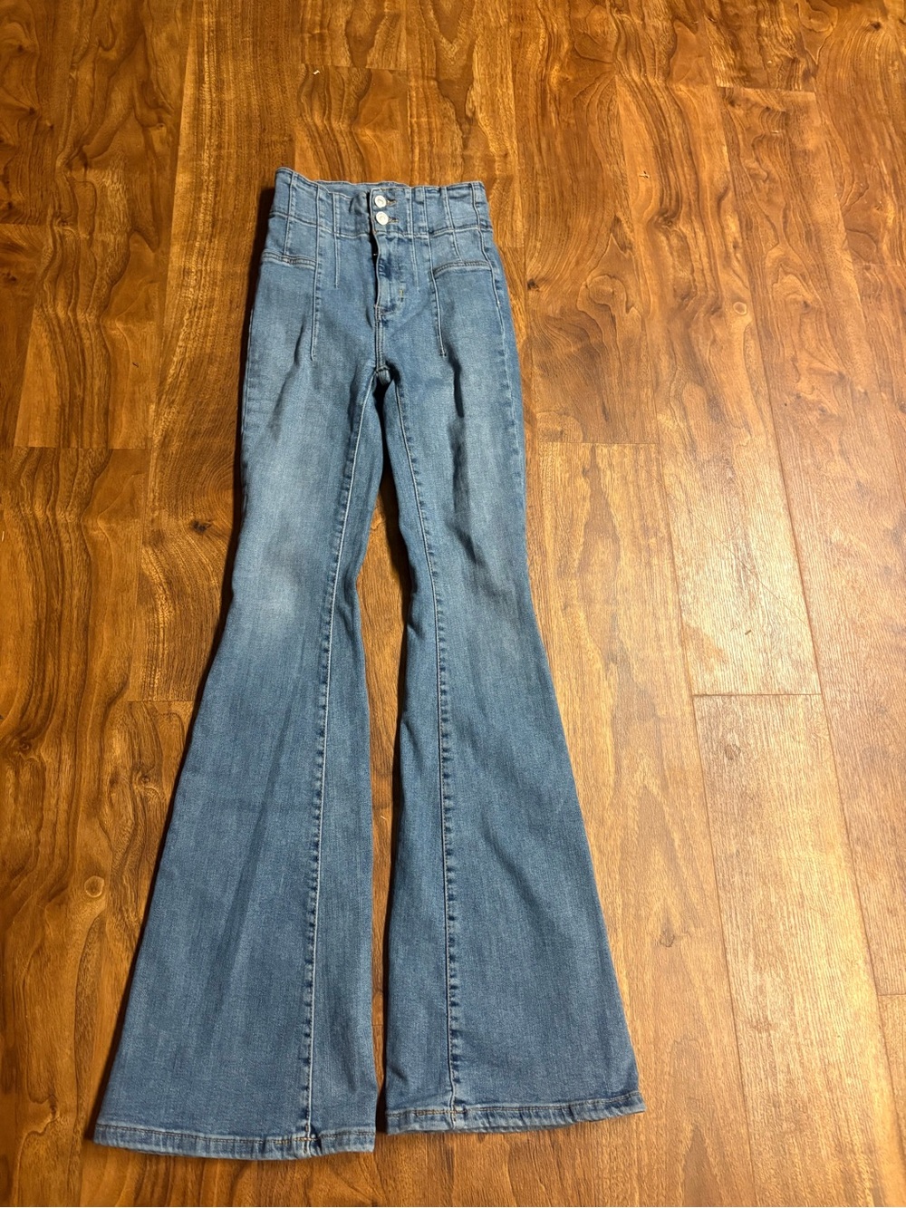 We The Free High-Rise Flared Jeans - Blue Denim